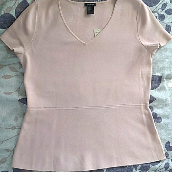 Ann Taylor Tops - ANN TAYLOR Knit Top Sz L 🌸 NEW Short Sleeve V-neck shirt